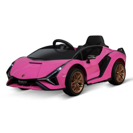 Voiture électrique enfant Lamborghini Sian rose 12 Volts , 2 moteurs 30w, télécommande parentale 2.4 Ghz Voitures électriques