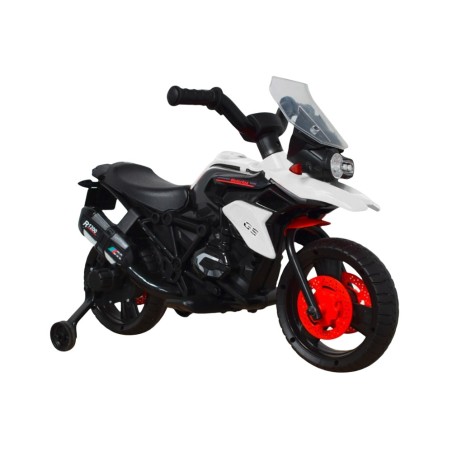 Moto électrique enfant Kingtoys 1000GS, moteur 18w - blanc Voitures électriques