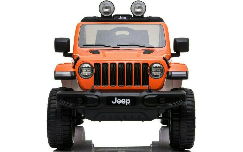 4x4 électrique enfant Jeep Wrangler 2 places Rubicon Orange 12V, 4 moteurs 35w, télécommande parentale 2.4 Ghz Voitures élect...