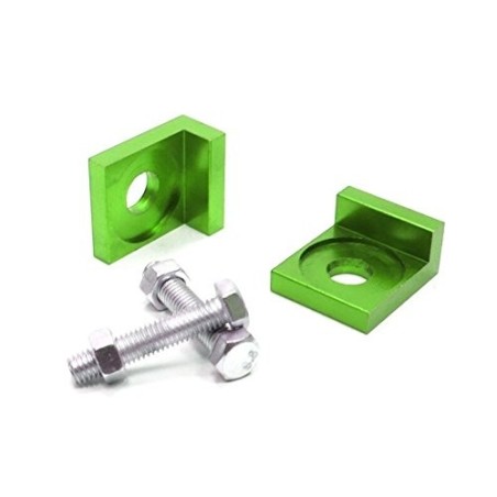 Pièces détachées Dirt bike, Pit bike Tendeurs de chaîne aluminium cnc axe 12mm vert LMR PARTS