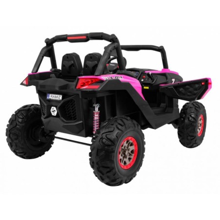 Buggy électrique enfant LMR UTV-MX 2 places 12V, 4 moteurs 45w, télécommande parentale 2.4 GHz - rose Voitures électriques