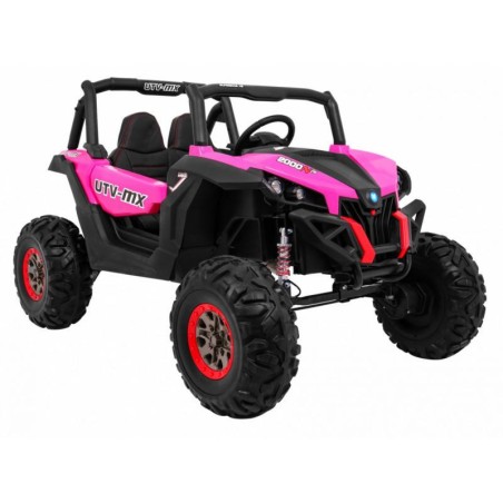Buggy électrique enfant LMR UTV-MX 2 places 12V, 4 moteurs 45w, télécommande parentale 2.4 GHz - rose Voitures électriques