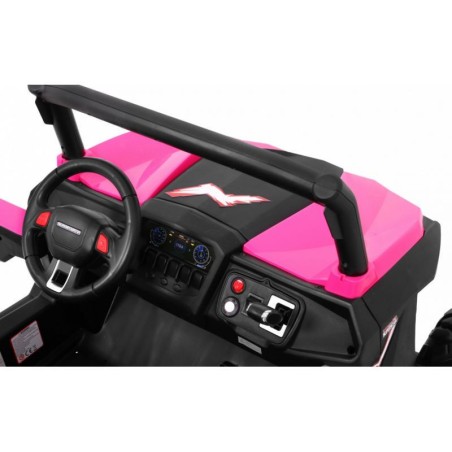 Buggy électrique enfant LMR UTV-MX 2 places 12V, 4 moteurs 45w, télécommande parentale 2.4 GHz - rose Voitures électriques
