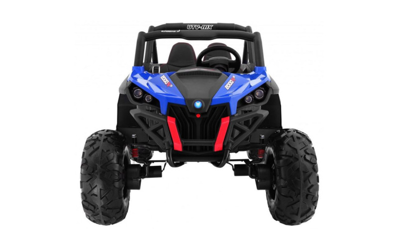 Buggy électrique enfant LMR UTV-MX bleu 2 places 12V, 4 moteurs 45w, télécommande parentale 2.4 GHz