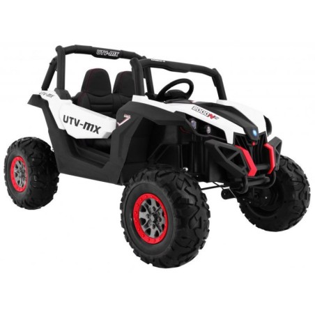 Buggy électrique enfant LMR UTV-MX 2 places 12V, 4 moteurs 45w, télécommande parentale 2.4 GHz - blanc Voitures électriques