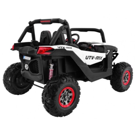 Buggy électrique enfant LMR UTV-MX 2 places 12V, 4 moteurs 45w, télécommande parentale 2.4 GHz - blanc Voitures électriques