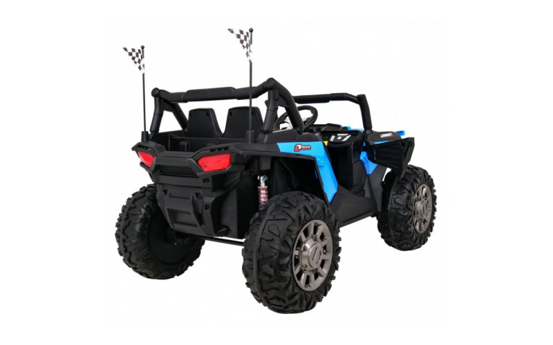 Buggy électrique enfant UTV-ONE bleu 12 Volts, 4 moteurs 35w, télécommande parentale 2.4 GHz