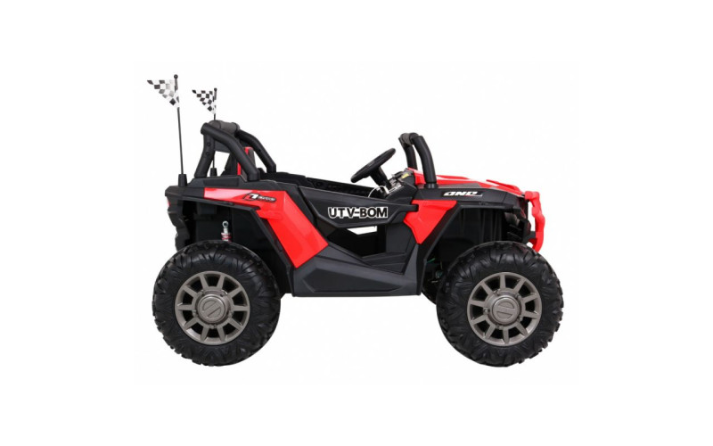 Buggy électrique enfant UTV-ONE rouge 12 Volts, 4 moteurs 35w, télécommande parentale 2.4 GHz