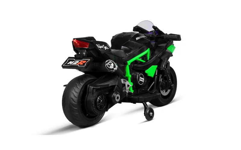 Moto électrique enfant GP noir 12 volts, 2 moteurs 25w, télécommande parentale 2.4 GHz Voitures électriques