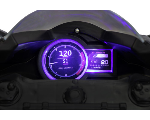 Moto électrique enfant GP noir 12 volts, 2 moteurs 25w Voitures électriques