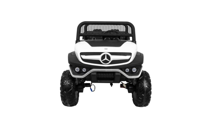 Voiture électrique enfant Mercedes Unimog 12V blanc, 2 places, 4 moteurs 35w, télécommande parentale 2.4 GHz Voitures électri...