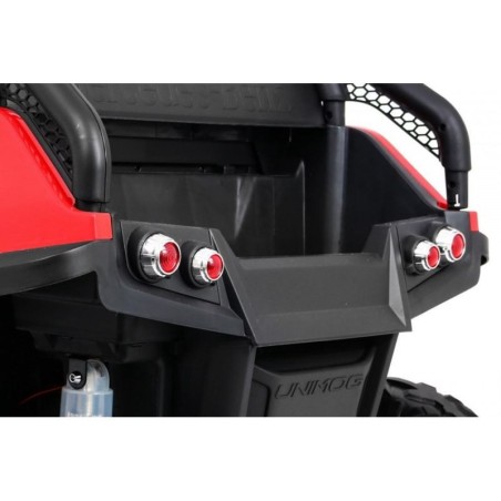 Voiture électrique enfant Mercedes Unimog 12V rouge, 2 places, 4 moteurs 35w, télécommande parentale 2.4 GHz Voitures électri...