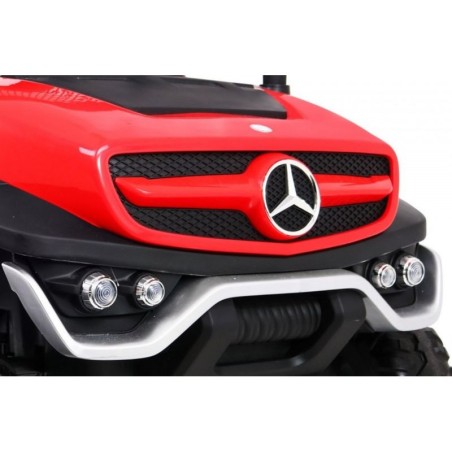 Voiture électrique enfant Mercedes Unimog 12V rouge, 2 places, 4 moteurs 35w, télécommande parentale 2.4 GHz Voitures électri...